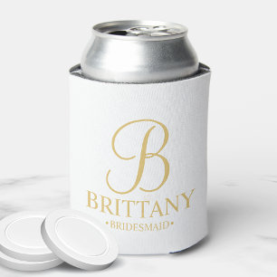 Elegant White en Gold Specialized Bridesmaid Blikjeskoeler