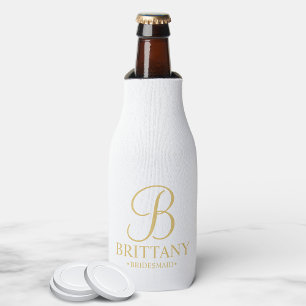 Elegant White en Gold Specialized Bridesmaid Flesjeskoeler