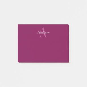 Elegant White en Gray Monogram Post-it® Notes