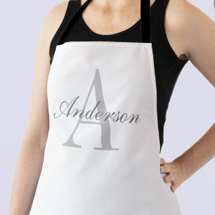 Elegant White en Gray Monogram Schort