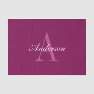 Elegant White en Gray Monogram Tissuepapier