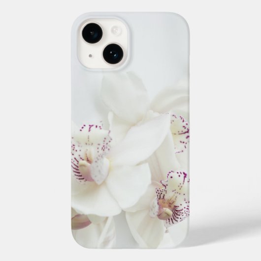 Elegant White en Paarse Orchids Phone Case (Achterkant)