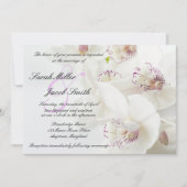 Elegant White en Paarse Orchids Wedding Kaart (Voorkant)