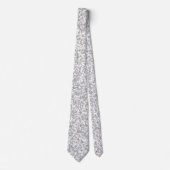 Elegant White en Silver Faux Glitter Stropdas (Voorkant)