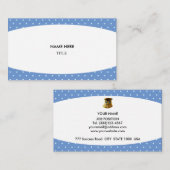 Elegant White en Starry Background Visitekaartje (Voorkant / Achterkant)