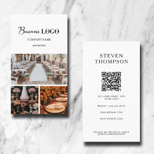 Elegant White Event Planning Business 3 Foto's Visitekaartje
