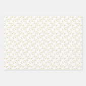 Elegant White Faux Fold Folie Kerstmis Inpakpapier Vel (Voorkant 3)