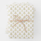 Elegant White Faux Fold Folie Kerstmis Inpakpapier Vel (In situ)