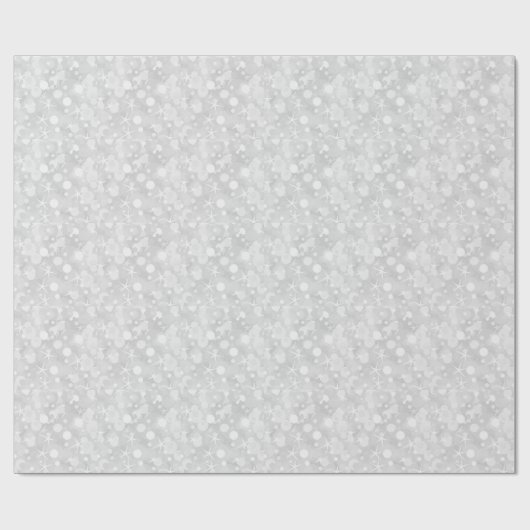 Elegant White Faux Glitter en Sparkless Cadeaupapier (Vlak)