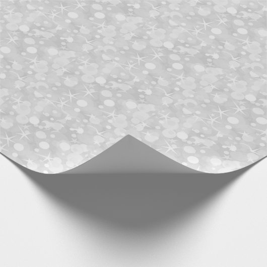 Elegant White Faux Glitter en Sparkless Cadeaupapier (Hoek)