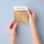 Elegant White Faux Gold Scissors Beauty Salon Flyer (Hand)