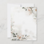 Elegant White Flora Watercolor Wedding Invitation (Dos)