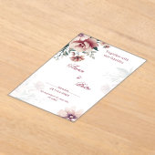 Elegant White Floral Acrylic Wedding Invitation (Poser)