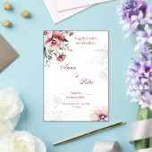 Elegant White Floral Acrylic Wedding Invitation (Insitu (Mariage))