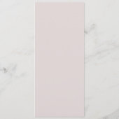 Elegant White Floral | Blush Mauve Weddenschap Menu (Achterkant)