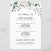 Elegant White Floral Dusty Blue Sage Green Wedding (Achterkant)