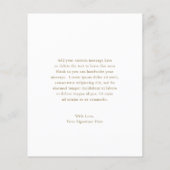 Elegant White Floral Funeral Budget Hartelijk dank (Achterkant)