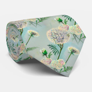Elegant White Floral Groom's Wedding Stropdas