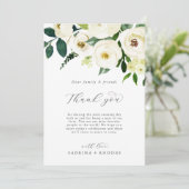 Elegant White Floral Hartelijk dank dat je een pla (Staand voorkant)