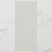 Elegant White Floral | Sage Mint Weddenrennen Menu (Achterkant)