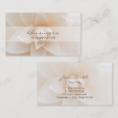 Elegant White Floral Visitekaartjes (Voorkant / Achterkant)