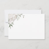 Elegant White Floral Wedding RSVP (Achterkant)