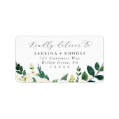 Elegant White Floral Wedding RSVP Adresetiketten Etiket (Voorkant)