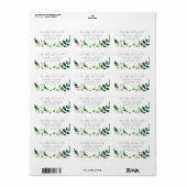 Elegant White Floral Wedding RSVP Adresetiketten Etiket (Full Sheet)