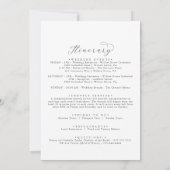 Elegant White Floral Welcome Letter & Itinerary (Achterkant)