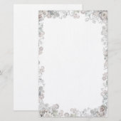 Elegant White Flowers Briefpapier (Voorkant / Achterkant)