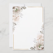 Elegant White Flowers Quinceañera Kaart (Achterkant)