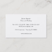 Elegant White Glitter Bokeh Event Planner Visitekaartje (Achterkant)