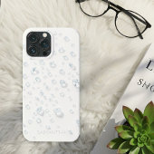 Elegant White Glitter Phone Case with Custom Name