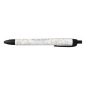 Elegant White Gold Aangepaste handelsnaam Inktpen Zwarte Inkt Pen (Bodem)