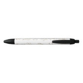 Elegant White Gold Aangepaste handelsnaam Inktpen Zwarte Inkt Pen (Achterkant)