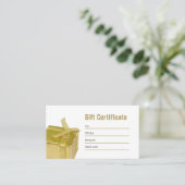 Élégant White Gold Beauty Certificat cadeau de bea (Debout devant)