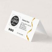 Elegant White Gold Bow Classy Luminous Gift Card Kaart (Achterkant)