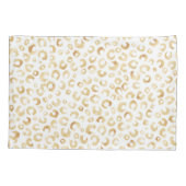 Elegant White Gold Glitter Leopard Animal Print Kussensloop (Achterkant)