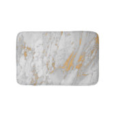 Elegant White Gold Grey Marble Badmat (Voorkant)