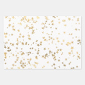 Elegant White & Gold Kerstfeestdag Inpakpapier Vel (Voorkant 2)