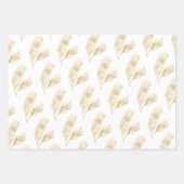 Elegant White Gold Kerstmis Inpakpapier Vel (Voorkant)