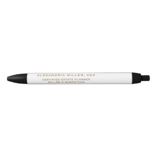 Elegant White Golden Typography Writing Pen