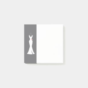 Elegant White Gown on Grey - Stijlvol Eenvoudig de Post-it® Notes