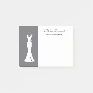 Elegant White Gown on Grey - Stijlvol Eenvoudig de Post-it® Notes