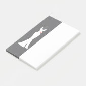Elegant White Gown on Grey - Stylish Simple Desiin Post-it® Notes (Schuin)