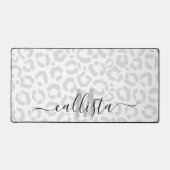 Elegant White Gray Leopard Cheetah Animal Print (Recto)