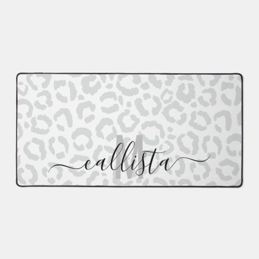 Elegant White Gray Leopard Cheetah Animal Print (Recto)