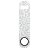 Elegant White Gray Leopard Cheetah Animal Print (Dos)