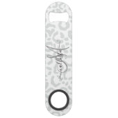 Elegant White Gray Leopard Cheetah Animal Print (Devant)