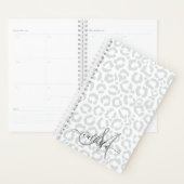 Elegant White Gray Leopard Cheetah Animal Print (Devant avec enveloppe)